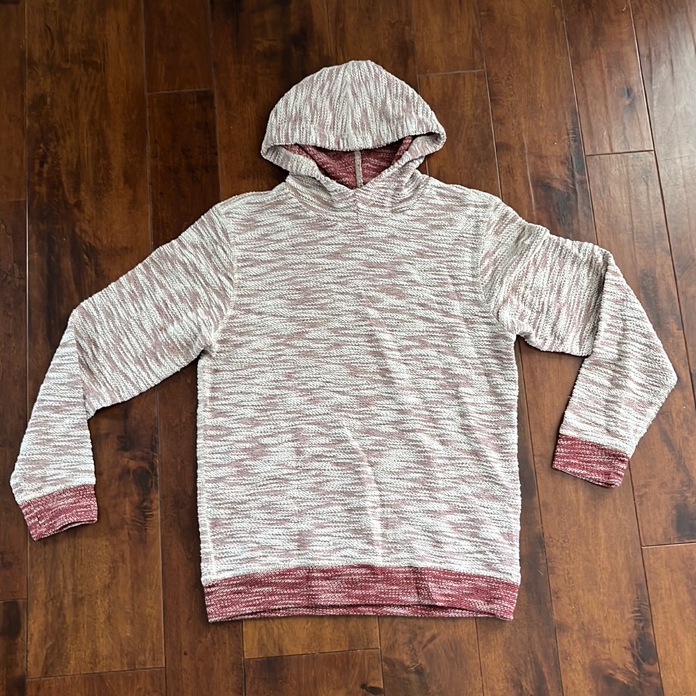 Boys textured hooded long sleeve shirt